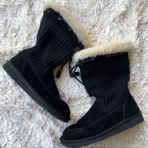 UGG Suburb Crochet Fleece Lines Sweater Boots